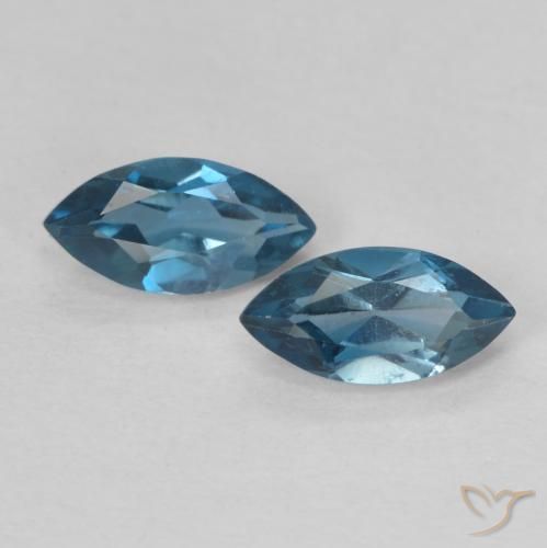 1.02ctw Natural Azul Londres Topacio, Marquesa, VVS-VS