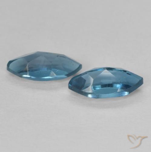 Gemas de Topacio Azul Londres natural de 1.02 ct, Marquesa, VVS-VS