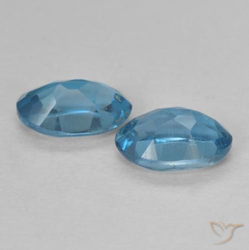 Gemas de Topacio Azul Londres natural de 1.12 ct, Ovalada, VVS-VS