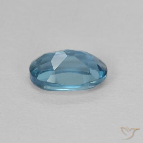 Topacio Azul Londres natural de 0.67 ct, Ovalada, VVS