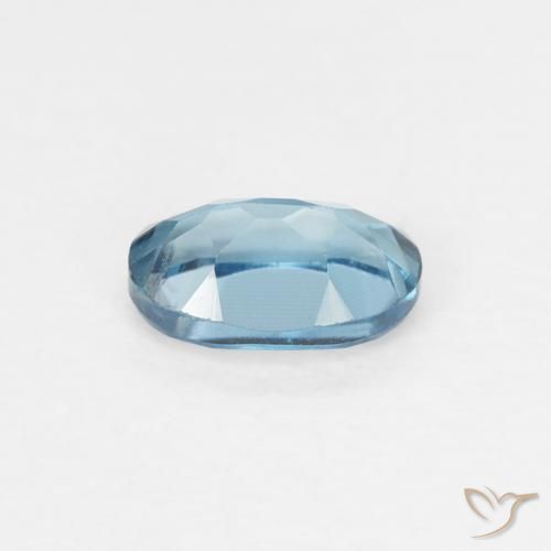 Topacio Azul Londres natural de 0.59 ct, Ovalada, VVS