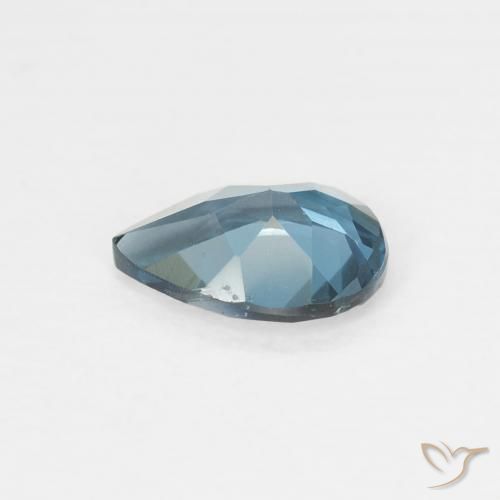 Topacio Azul Londres natural de 0.68 ct, En forma de pera, VVS