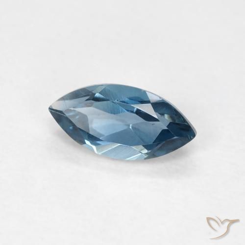 Topacio azul natural de 0,47 ct, marquesa, VVS