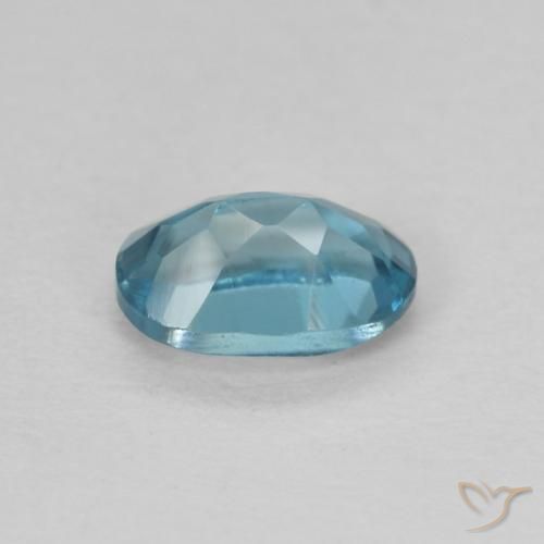 Topacio Azul Londres natural de 0.63 ct, Ovalada, VVS