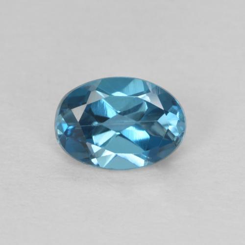 0.58ct Natural Azul Londres Topacio, Ovalada, VVS