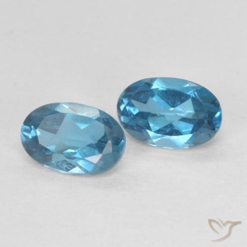 Gemas de Topacio Azul Londres natural de 1.17 ct, Ovalada, VS