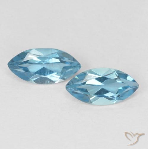 0.84ctw Natural Azul Londres Topacio, Marquesa, VS