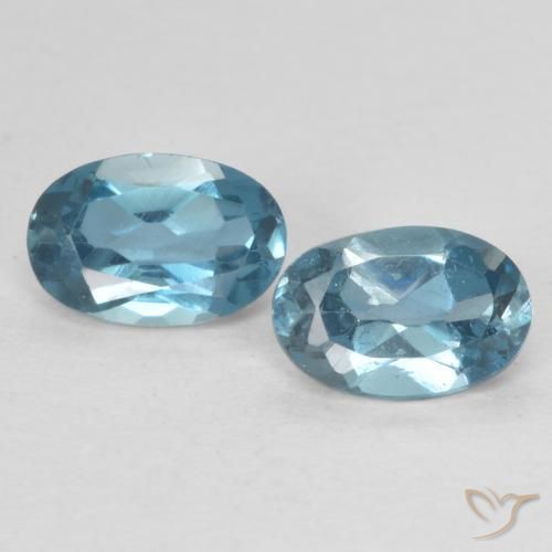 1.22ctw Natural Azul Londres Topacio, Ovalada, VVS-VS