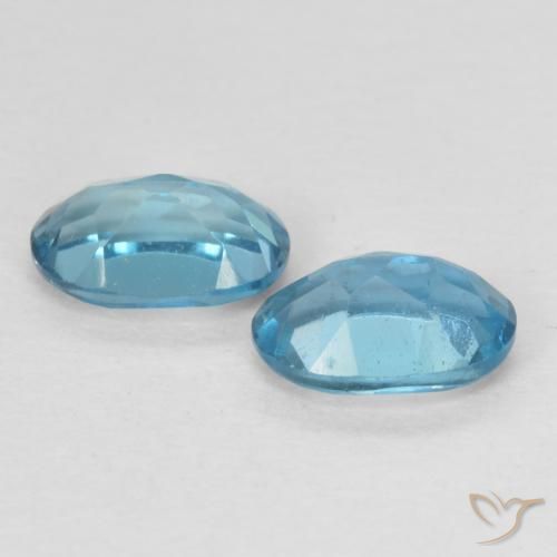 Gemas de Topacio Azul Londres natural de 1.22 ct, Ovalada, VS