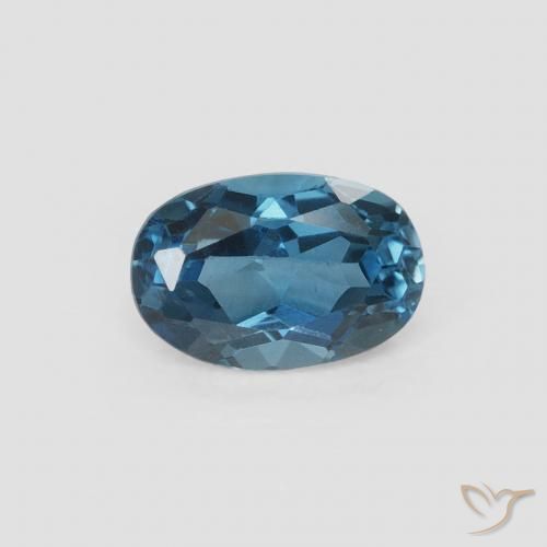 0.61ct Natural Azul Londres Topacio, Ovalada, VVS-VS