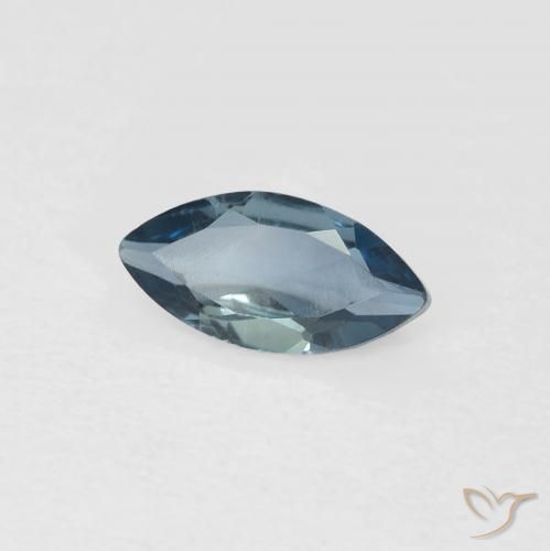Topacio Azul Londres natural de 0.58 ct, Marquesa, VVS-VS