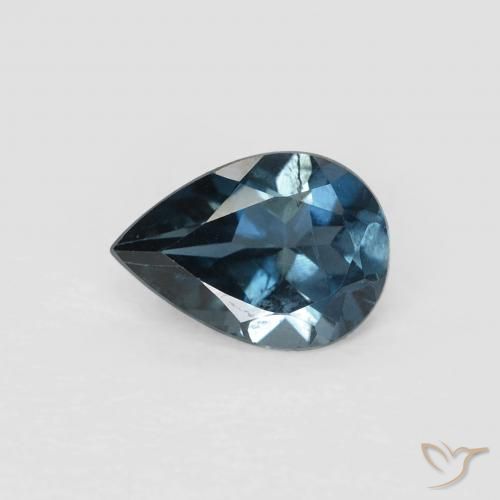 0.85ct Natural Azul Londres Topacio, En forma de pera, VVS-VS
