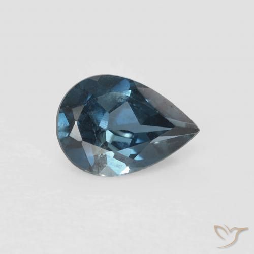 Topacio Azul Londres natural de 0.85 ct, En forma de pera, VVS-VS