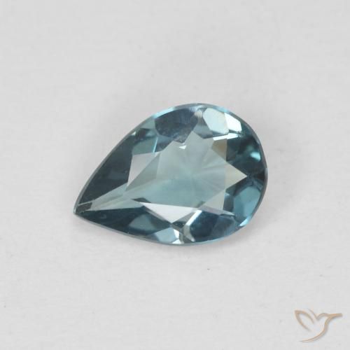 0.53ct Natural Azul Londres Topacio, En forma de pera, VVS-VS, Photo A