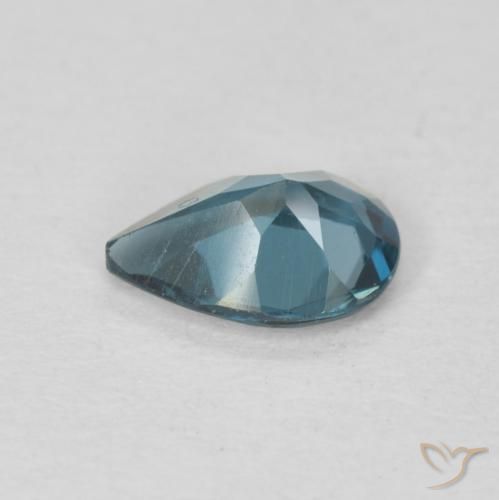 Topacio Azul Londres natural de 0.69 ct, En forma de pera, VVS-VS