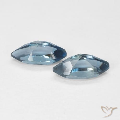 Gemas de Topacio Azul Londres natural de 0.98 ct, Marquesa, VS