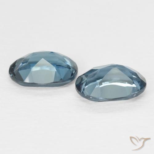 Gemas de Topacio Azul Londres natural de 1.90 ct, Ovalada, VVS-VS
