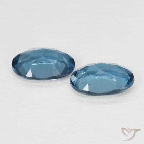 Gemas de Topacio Azul Londres natural de 1.79 ct, Ovalada, VVS-VS