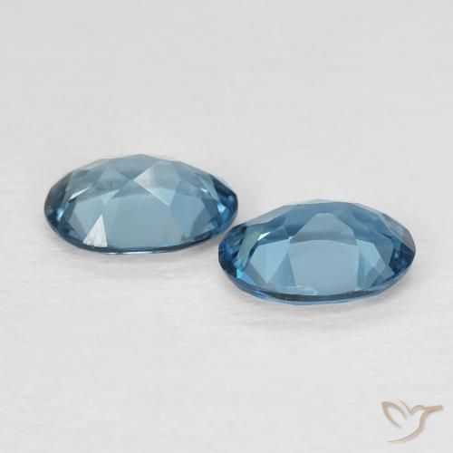 Gemas de Topacio Azul Londres natural de 1.77 ct, Ovalada, VVS-VS