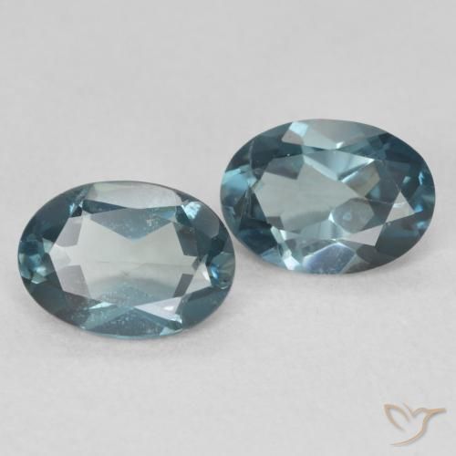 Gemas de Topacio Azul Londres natural de 1.85 ct, Ovalada, VS