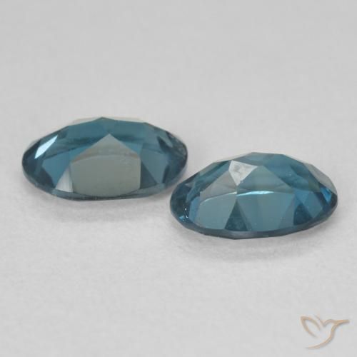 Gemas de Topacio Azul Londres natural de 1.85 ct, Ovalada, VS