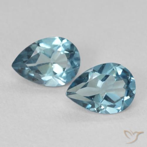 1.83ctw Natural Azul Suizo Topacio, En forma de pera, VS