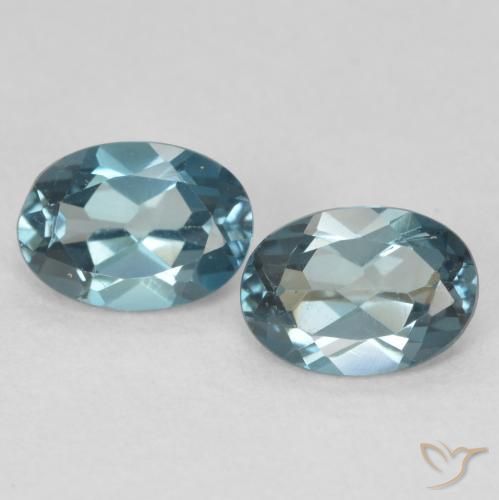 1.99ctw Natural Azul Londres Topacio, Ovalada, VS