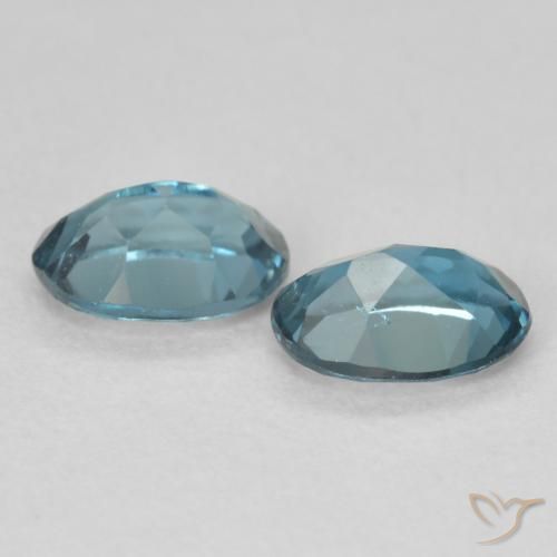 Gemas de Topacio Azul Londres natural de 1.99 ct, Ovalada, VS