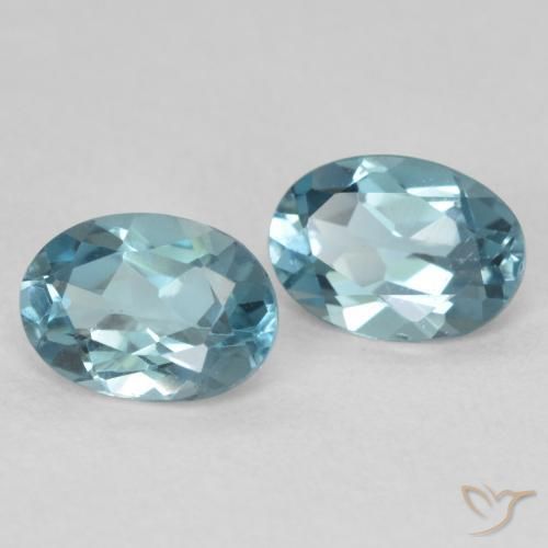 Gemas de Topacio Azul Londres natural de 1.95 ct, Ovalada, VS