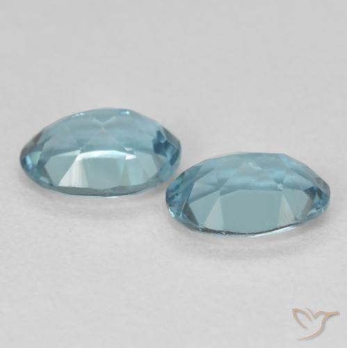 Gemas de Topacio Azul Londres natural de 1.95 ct, Ovalada, VS