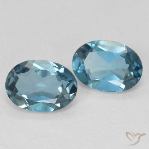 Gemas de Topacio Azul Londres natural de 2.00 ct, Ovalada, VS