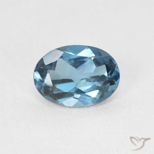 1.06ct Natural Azul Londres Topacio, Ovalada, VVS-VS