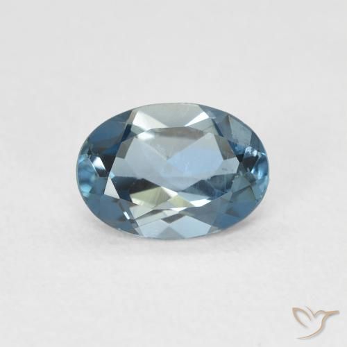 0.97ct Natural Azul Londres Topacio, Ovalada, VVS-VS
