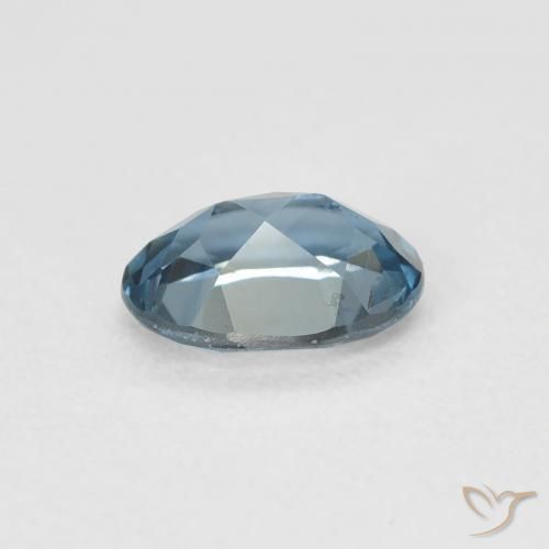Topacio Azul Londres natural de 0.97 ct, Ovalada, VVS-VS