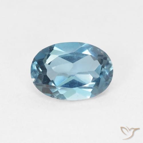 1.03ct Natural Azul Londres Topacio, Ovalada, VVS