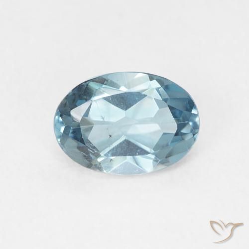 1.13ct Natural Azul Londres Topacio, Ovalada, VVS