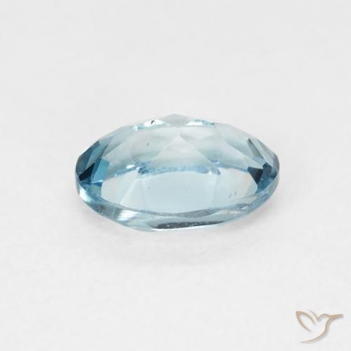 Topacio Azul Londres natural de 1.13 ct, Ovalada, VVS