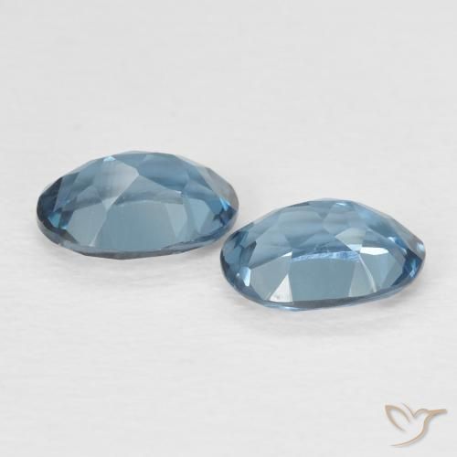 Gemas de Topacio Azul Londres natural de 1.95 ct, Ovalada, VVS-VS