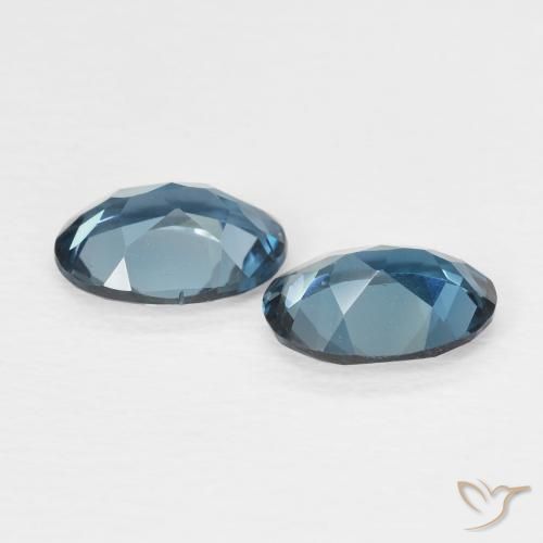 Gemas de Topacio Azul Londres natural de 1.73 ct, Ovalada, VVS-VS