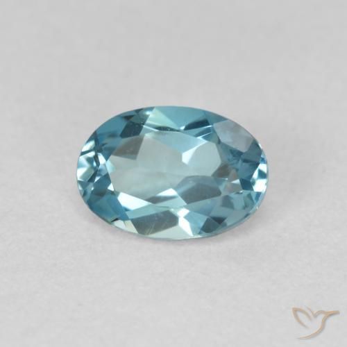 Topacio Azul Londres natural de 1.03 ct, Ovalada, VVS