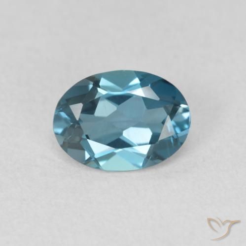 0.98ct Natural Azul Londres Topacio, Ovalada, VVS