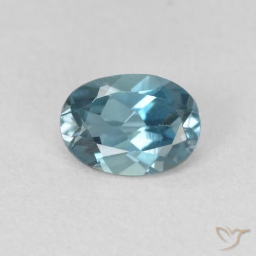 0.91ct Natural Azul Londres Topacio, Ovalada, VVS