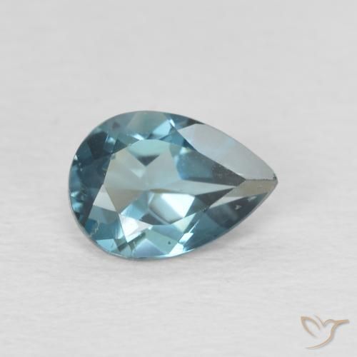 Topacio Azul Londres natural de 0.89 ct, En forma de pera, VS