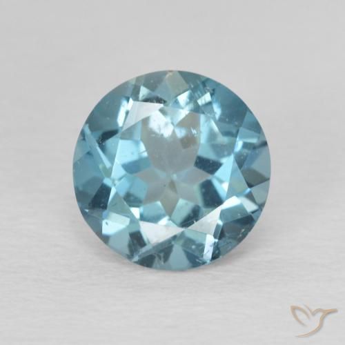 2.33ct Natural Azul Londres Topacio, Redondo, VS