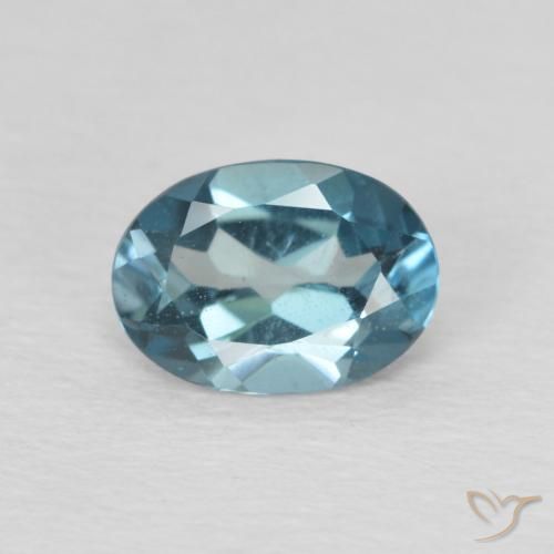 1.00ct Natural Azul Londres Topacio, Ovalada, VS