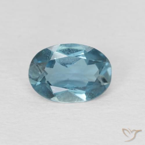 0.83ct Natural Azul Londres Topacio, Ovalada, VS