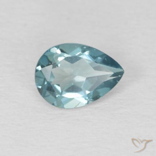 Topacio Azul Londres natural de 0.89 ct, En forma de pera, VS