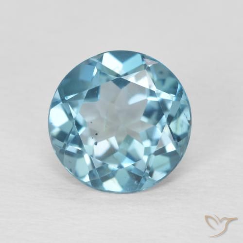 2.26ct Natural Azul Londres Topacio, Redondo, VVS-VS