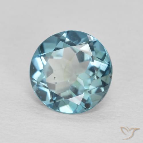 Topacio Azul Londres natural de 2.26 ct, Redondo, VVS-VS