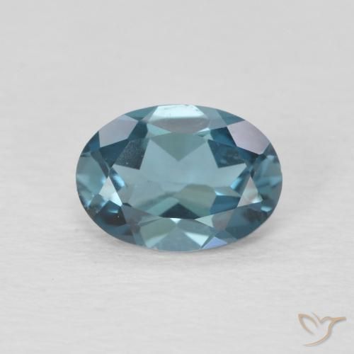 0.95ct Natural Azul Londres Topacio, Ovalada, VVS